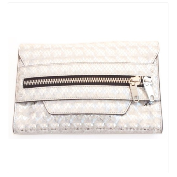 Milly Clutch Bag Metallic Bowery Hologram Clutch Convertible Shoulder Bag NWT - Picture 2 of 6